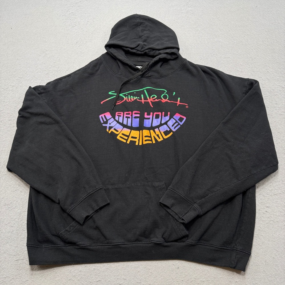 Jimi Hendrix Hoodie Men's 4XL Black "Are You Experienced" Oversized Sweatshirt